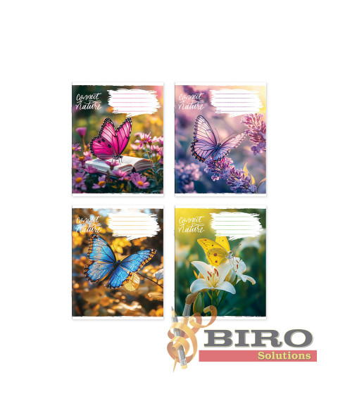 Caiet 24 foi, linie, copertă colorată, 241066